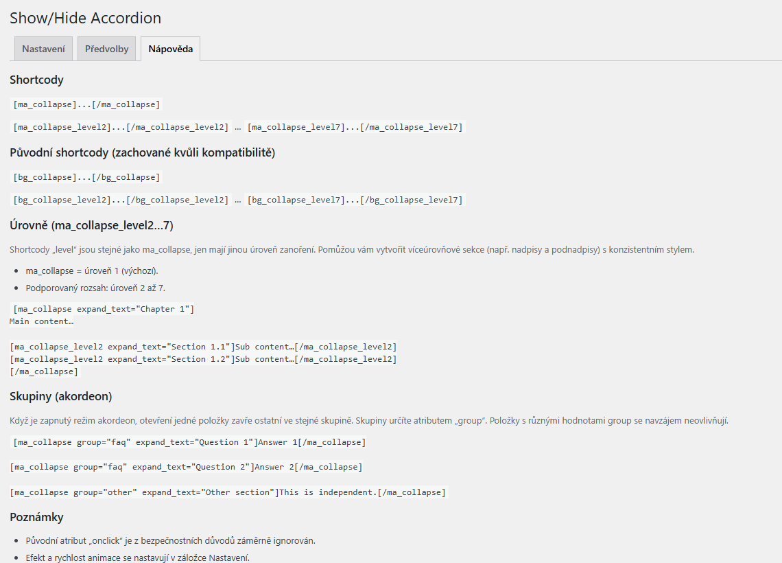 Show/Hide Accordion by MediaArt 4 Sgov/Hide Accordion by MediaArt - screenshot-3.png